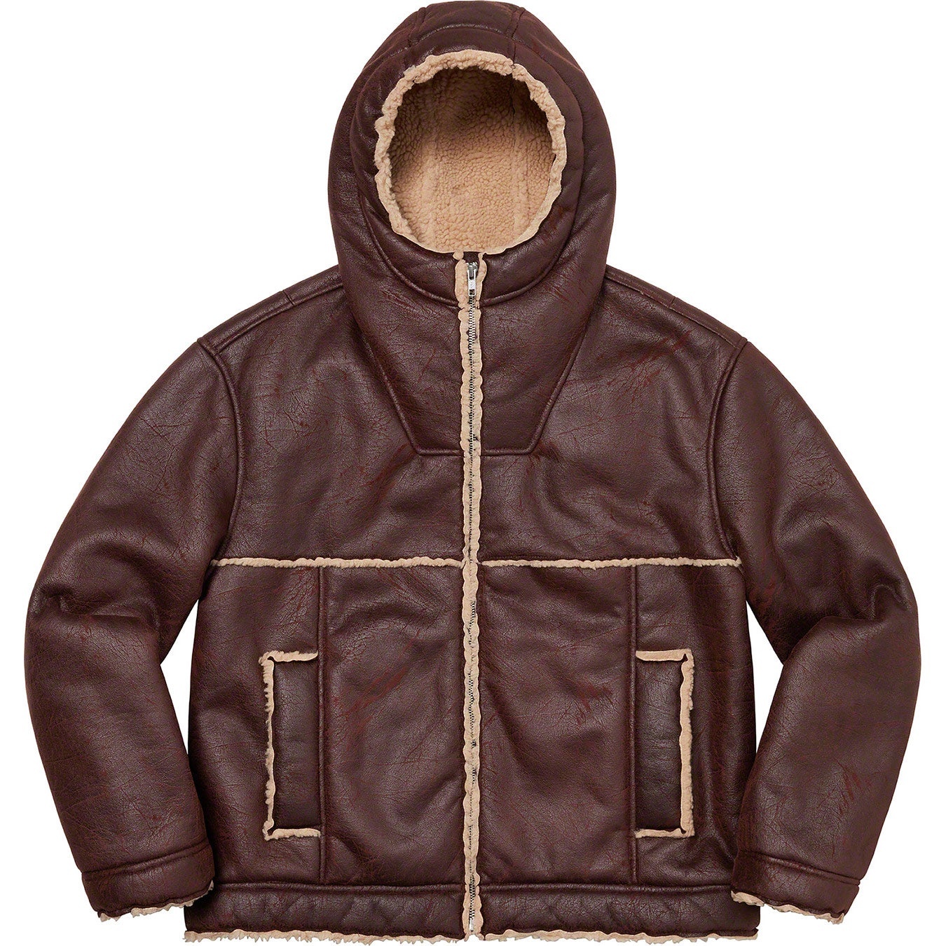 Faux Shearling Hooded Jacket view 13
